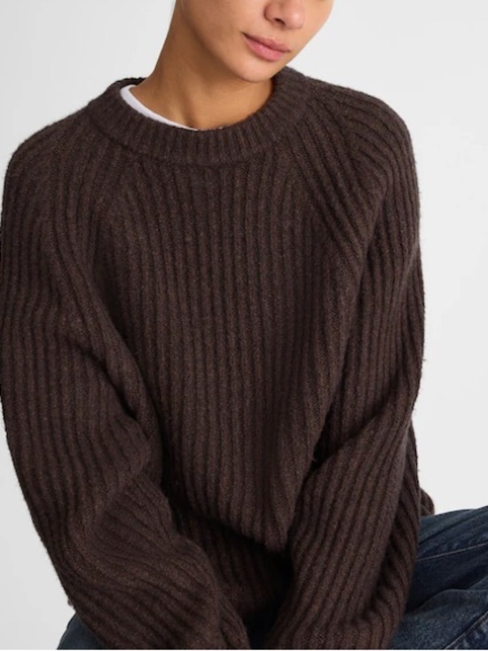 Madewell Sweaters - Madewell Super Soft Ribbed Cotton Blend Sweater in molasses Size S